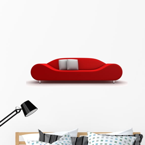 Modern Sofa Wall Decal by Wallmonkeys Peel and Stick Graphic (48 in W x 14 in H) WM25049
