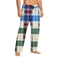 thumbnail image 4 of purcolt Mens Pajama Pants Soft Pjs Plaid Sleep Pants Lounge Bottoms with Pockets & Elastic Waist Sleepwear for Men, 4 of 9