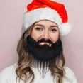 thumbnail image 6 of Xmas Santa Claus Beard Christmas Mustaches for Teens Adult Kids Fancy Dress Black, 6 of 8