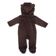thumbnail image 2 of My Blankee Pelele Con Capucha Y Lunares Minky Con Orejas, Color Marrón Chocolate, 18-24 Meses, 2 of 2