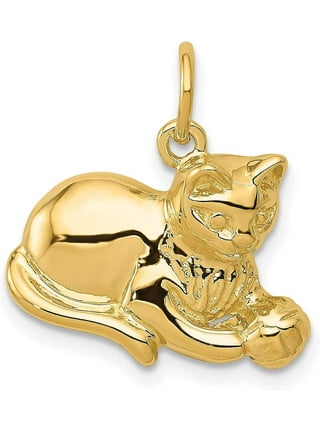 12 Packs: 4 ct. (48 total) Charmalong™ Gold Cat Charms by Bead Landing™