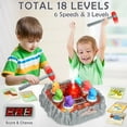 thumbnail image 5 of Yerloa Whack a Mole Game Dinosaur Toys for 3 4 5  Year Old Boys, Toddler Interactive Educational Toys Age 3-5 with 2 Hammers, Sound & Music Spray Light , Dino learning toys,Birthday Gift for 3 4 5 6+, 5 of 12