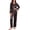 Christmas-black Candy Cane X-mas Pjs, variant on Ekouaer Womens Silk Pajama Set Satin Long Sleeve Button-Down Top and Pants with Ruffle Soft Sleepwear