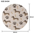 thumbnail image 6 of Dachshund and Paws Round Tablecloth 60"x60",Wrinkle Wipeable Table Cloth for Kitchen Dining Room Picnic Patio Party, 6 of 6