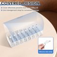 thumbnail image 4 of 4 Pcs Cable Organizer Box with 40 Wire Ties Plastic Cable Management Box with Lid 8 Compartments Cord Organizer Box Clear Cord Storage Box for Home Office Desk Countertop, 4 of 10
