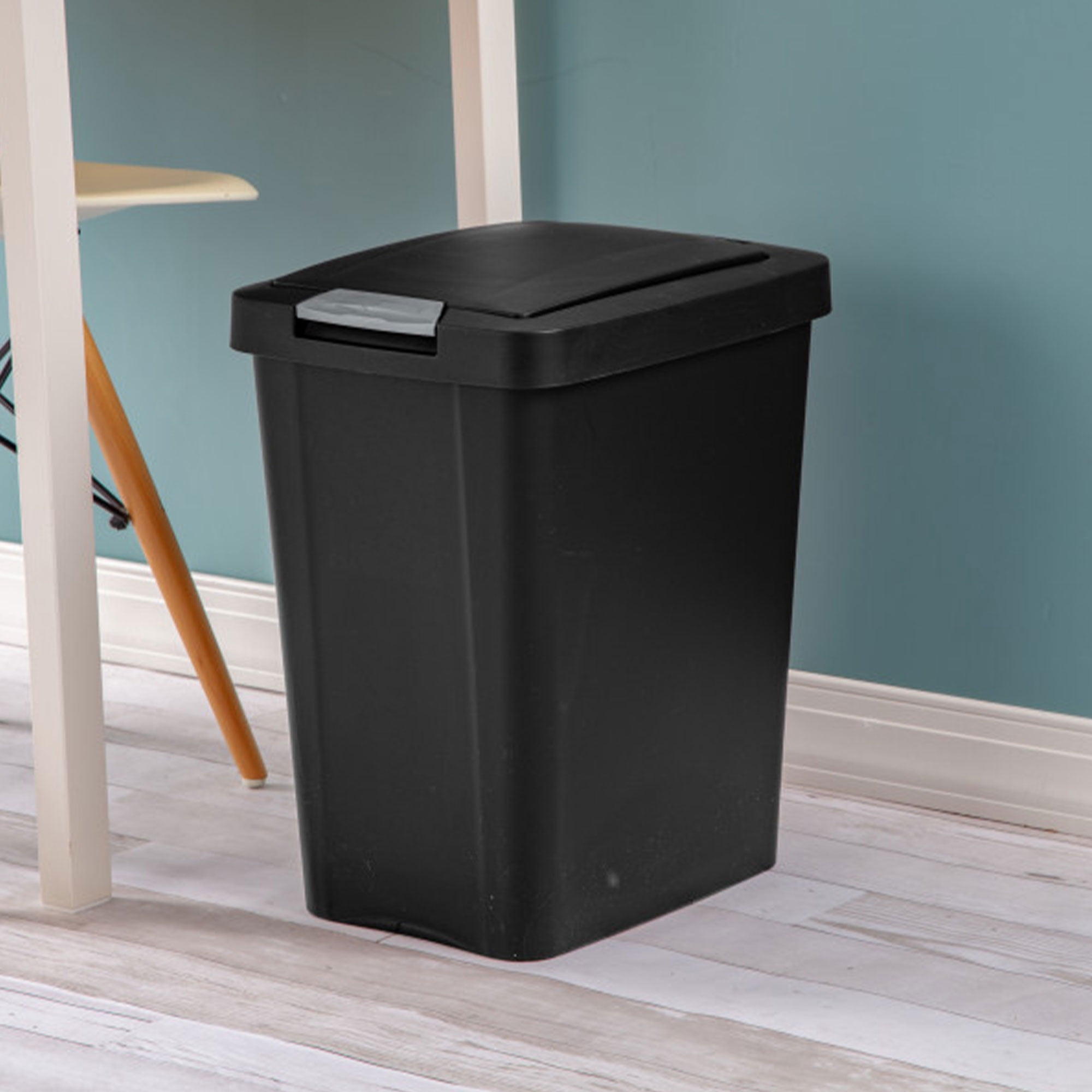Sterilite 7.5 Gallon TouchTop Wastebasket with Titanium Latch, (12 Pack)