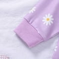 thumbnail image 5 of MYShe Girls Clothes Baby Girl Clothes Crewneck Sweatshirts Pants Headband Toddler Fall Outfits Purple,18-24 Months, 5 of 7
