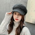 thumbnail image 6 of Women Beret Newsboy Hat French Wool Cap Classic Autumn Spring Winter, 6 of 8