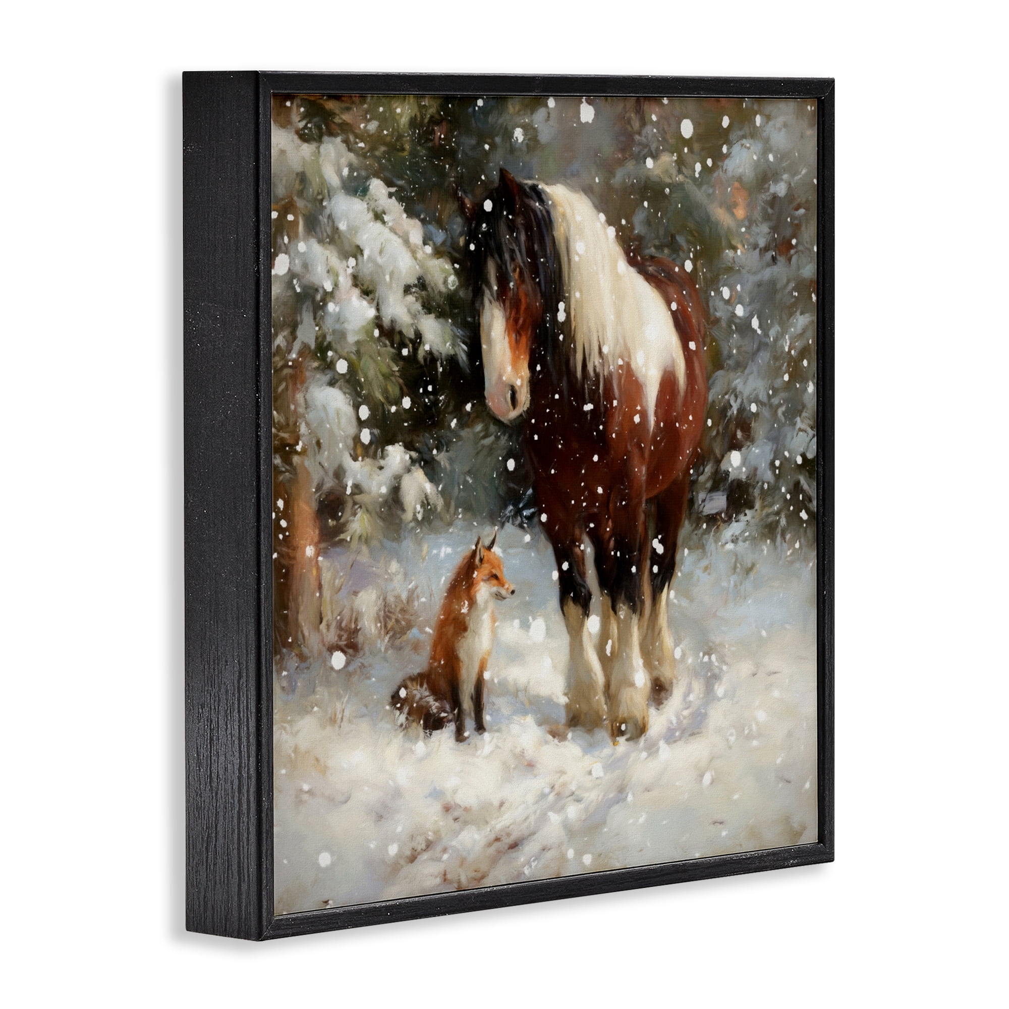 Stupell Industries The Horse & The Fox Black Framed Giclee Art, design by Tina LeCour