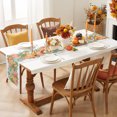 thumbnail image 3 of Fall Pumpkin Cotton Linen Rectangle Table Runners 13"x48", Thanksgiving Tropical Botanical Floral Watercolor Coffee Table Runner Dresser Scarves Table Runners for Wedding Party Banquet Dinner Decor, 3 of 8