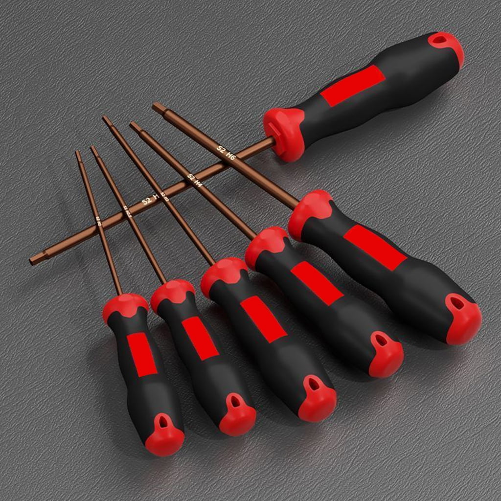 Magnetic Hex Screwdriver Set 8 Size Ergonomic Handle Inner Hexagonal Screwdriver for Electronics Automobile Repair