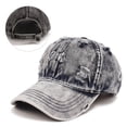 thumbnail image 2 of Prolriy Baseball Cap Hats for Men Women Denim Hop Trucker Ripped Cap Hat Women Sun Hip Distressed Men Hat Baseball Hat Baseball Caps Trucker Hat Dark Gray, 2 of 4