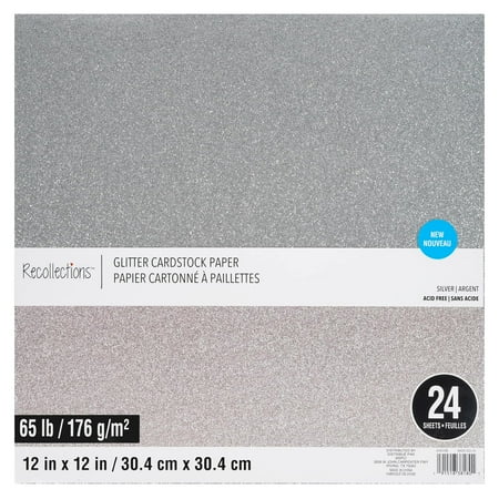 UPC: 0191518381801 | Glitter 12 x 12 Cardstock Paper Pack by Recollections™ 24 Sheets