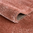 thumbnail image 6 of Hauteloom Heavenly Solid Shag Area Rug for Living Room Bedroom - High Pile Fluffy Carpet - Soft Shaggy Cozy Plush Rug - Pink, Light Burgundy - 9'3" x 12', 6 of 12