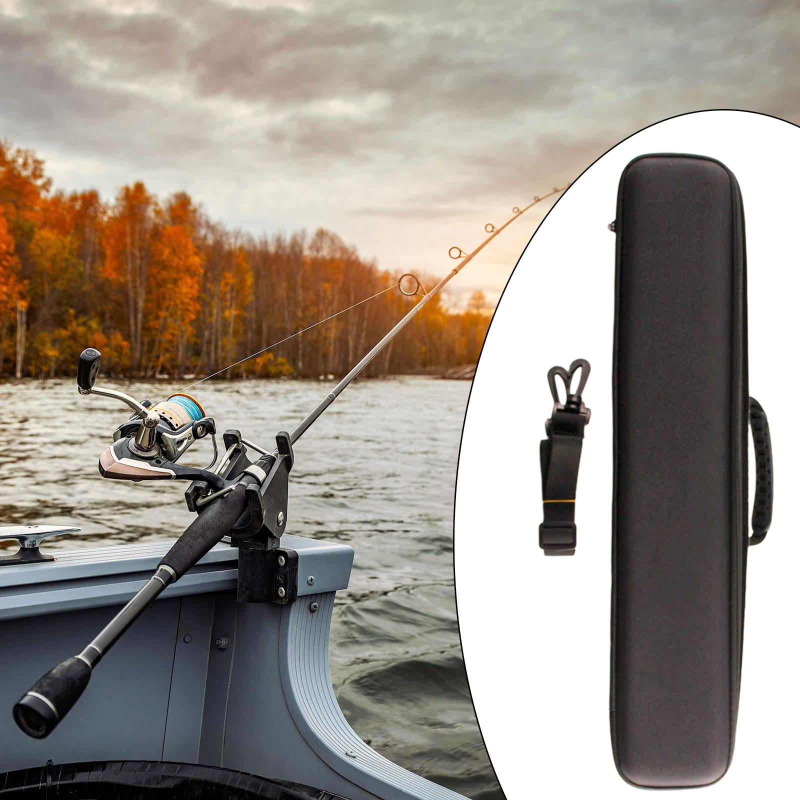 Wswqop Fishing Gear Bag Carrier with Strap Protective Case EVA Storage Case Fishing Rod