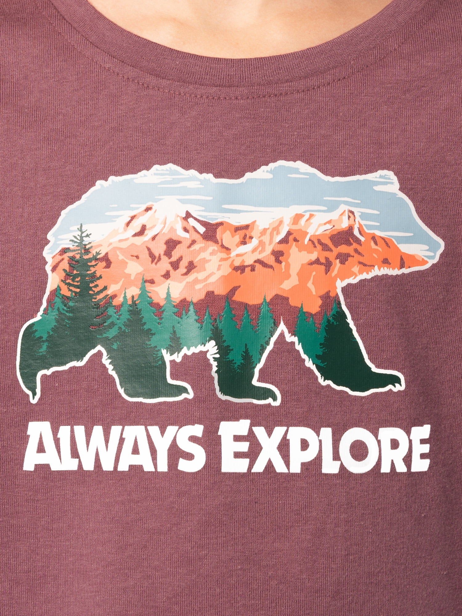 Ozark Trail Girl's Boxy Graphic Tee, Sizes 4-18 & Plus