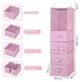 thumbnail image 5 of GRANNY SAYS Hanging Closet Organizers and Storage, 6 Shelves Closet Hanging Organizer with 6 Side Pockets, 5 Drawer Storage Organizer, Portable Hanging Shelves for Baby Closet, Pink Shelf, 5 of 5