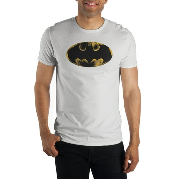 DC Comic Book Batman Mens White Graphic Tee Shirt-M