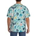 thumbnail image 3 of Gukieu Sea Animal Print Men's Short-sleeved Shirts, Button-down Pocket Shirts, T-shirts, Beach Vacation Travel Summer Clothing-4X-Large, 3 of 5