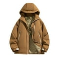 thumbnail image 1 of LOVZFMLL Jackets for Men's Stitching Drawstring Hooded Slim Fashion Jacket Coat Outwear, 1 of 7