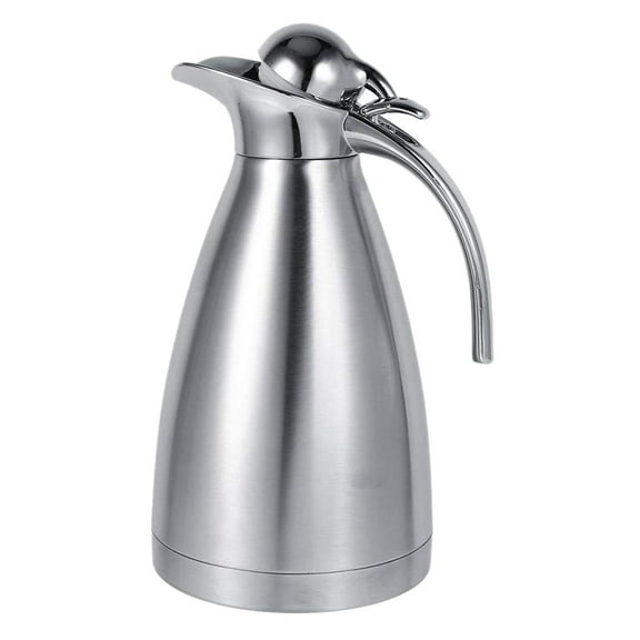 2L Vacuum Jug Stainless Steel Double-Wall Insulated Coffee Pot Thermal Carafe, Juice/Milk/Tea Insulation with Press Button