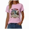 thumbnail image 5 of mgoYE Women T Shirt USA Logo 250 Years America Anniversary Shirt Womens 250th Independence Day Freedom Shirt USA Flag Tee(Pink,2XL), 5 of 8