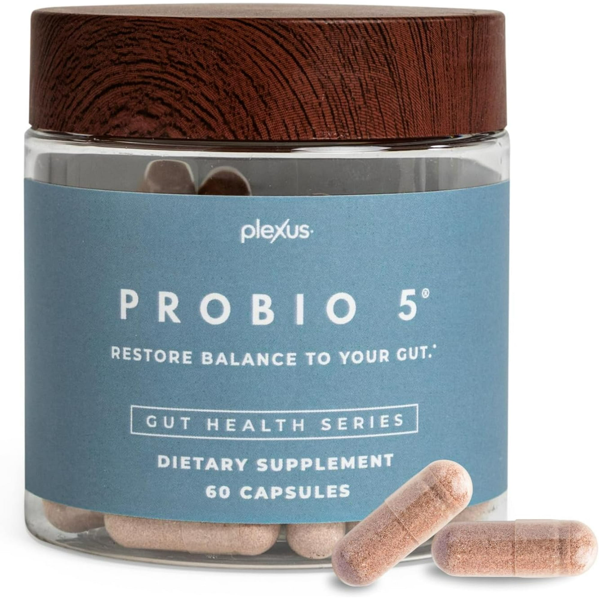 Plexus ProBio 5 Probiotic Supplement, 60 Capsules, Supports Digestive Health and Gut Balance