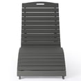 thumbnail image 2 of WestinTrends Outdoor HDPE In-Pool Patio Chaise Lounge Chair With Wheels, Gray, 2 of 13