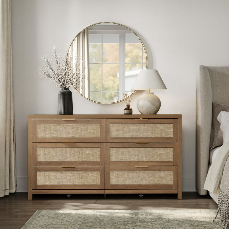 light brown dresser and nightstand Tomtyn - Light Brown main image 0