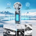 thumbnail image 6 of Portable Soccer-Shaped Handheld Turbo Fan with Ice Cooling, 5 Speed Rechargeable Foldable, 4-Mode LED, 12H Working, Mini Quiet Personal Fan for Travel Outdoor Office, Black, 6 of 9