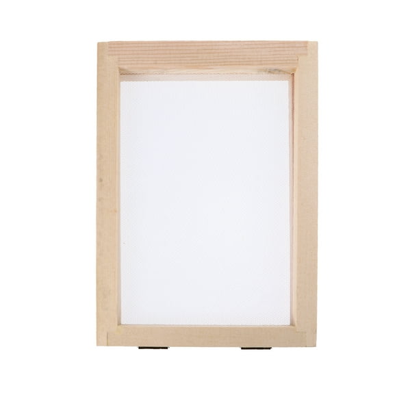 EeaseMX Molde de madera para hacer papel, marco de serigrafía, herramienta para manualidades (beige)