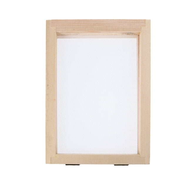 Wooden Paper Making Mould Screen Printing Frame DIY Paper Craft Tool (Beige)