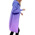 thumbnail image 4 of Long Hoodies for Women 2025 Fall Winter Long Sleeve Zip Up Gradient Hooded Sweatshirt with Pockets Jacket Coat, 4 of 7