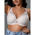 thumbnail image 4 of LJVOGUES Women's Lace Sheer Bras Plus Size Full Coverage Sexy Plunge Underwire Bra for Heavy Breast, 4 of 10