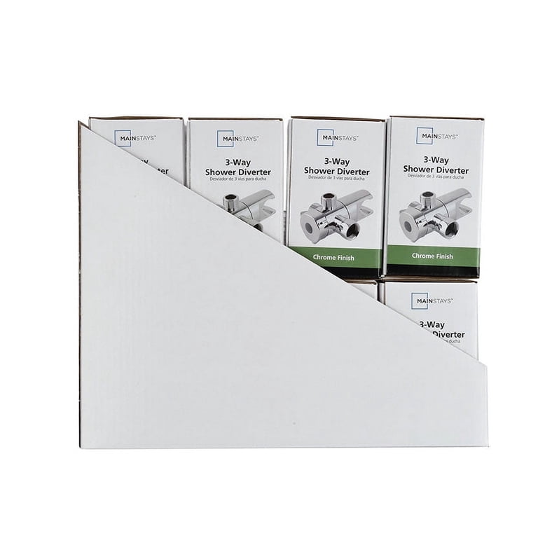 Mainstays 3-Way Shower Diverter, Chrome T Adapter photo 5