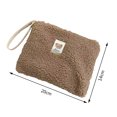 thumbnail image 2 of Bolsa de cosméticos Felpa Gran capacidad Lavar Lindo oso Casual para vacaciones Caqui, 2 of 2