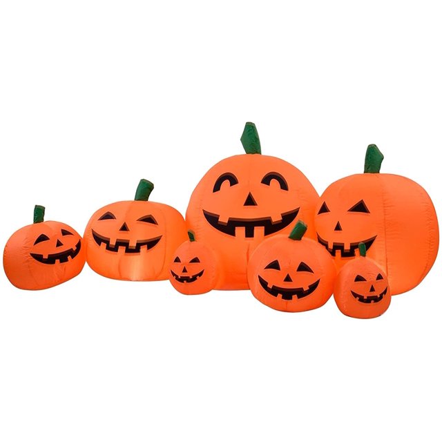 Halloween Decorations Inflatable Pumpkin Model with LED Light Inside, Anti Leak Pumpkin Model for Indoor and Outdoor Halloween Inflatable Model for Bar, Haunted House Decoration - 2.3 M