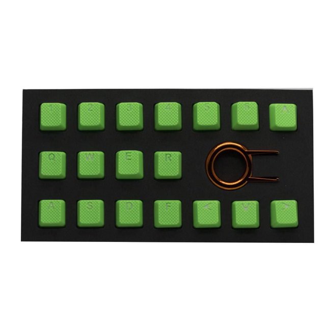 Ensemble de 18 touches en caoutchouc Tai-Hao Texture Diamant Compatible avec Cherry MX et Claviers Mécaniques Comprend Outil d’Extraction, Verte Neon