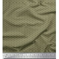 thumbnail image 1 of Soimoi Green polyester Crepe Fabric Flower Geometric Print Fabric by the Yard 42 Inch Wide, 1 of 3