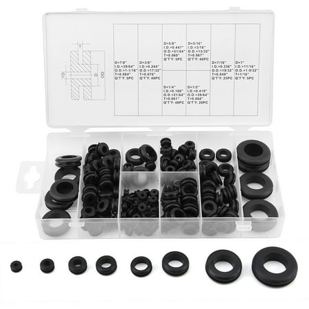 

Soft Plastic Grommet Wire Ring Assortment - 180 Pcs