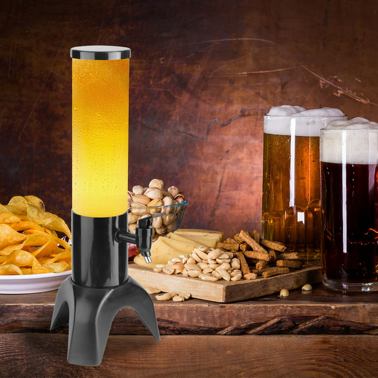 5L Beer Tower Dispenser 1 Tap And Freeze Tube Party Restaurant KTV ABS+PET  Gold