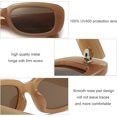 thumbnail image 4 of Gafas de sol rectangulares para mujer, gafas de sol de moda retro UV, 4 of 5