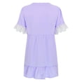 thumbnail image 4 of Vestido HUOGUO con volantes y parche de encaje a ganchillo con estampado floral para mujer, 4 of 5