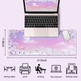 thumbnail image 6 of Cherry Blossom Gaming Mouse Pad for Desk XL Extended, Aesthetics Star Moon Cloud Floral Pastel Purple Pink Desk Pad Large Keyboard Desk Mat, Kawaii Cute Desk Accessories Decor Stuff, 31.5 X 11.8 Inch, 6 of 6