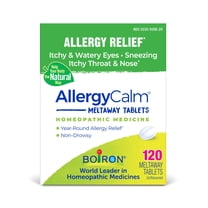 Boiron AllergyCalm Tablets, Homeopathic Medicine for Allergy Relief, Itchy & Watery Eyes, Sneezing, Itchy Throat & Nose, 120 Meltaway Tablets