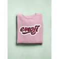 thumbnail image 3 of Emoji Graffiti Plaid - Red Urban Street Art Design Women's Sweatshirt, 3 of 4