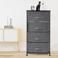thumbnail image 2 of Bigroof 4 Drawer Fabric Dresser, Dark Grey, Metal Frame, Eco-friendly MDF Top, 2 of 6
