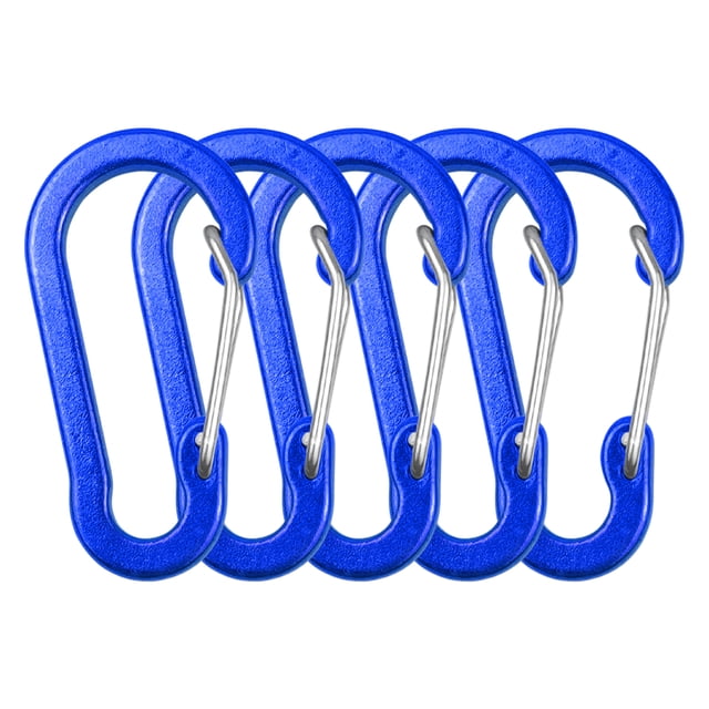 Mosquetón Clips de carabiner de 5 paquetes Mini Aleación de Aluminio Claves de Carabiner Clip D Anillos para acampar Senderismo Pesca Mochila
