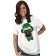 thumbnail image 5 of Cute St Pattys Day Leprechaun Pug Women's Graphic T Shirt Tees Brisco Brands S, 5 of 6