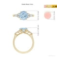 thumbnail image 5 of Angara Natural 1.6 Ct. Aquamarine with Diamond Classic Ring in 14K Yellow Gold for Women (Ring Size: 3.5), 5 of 10